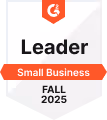 Kicksta G2 Leader badge, Small Business, Fall 2025