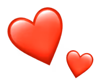 Two red hearts